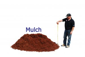 1 yard mulch pile